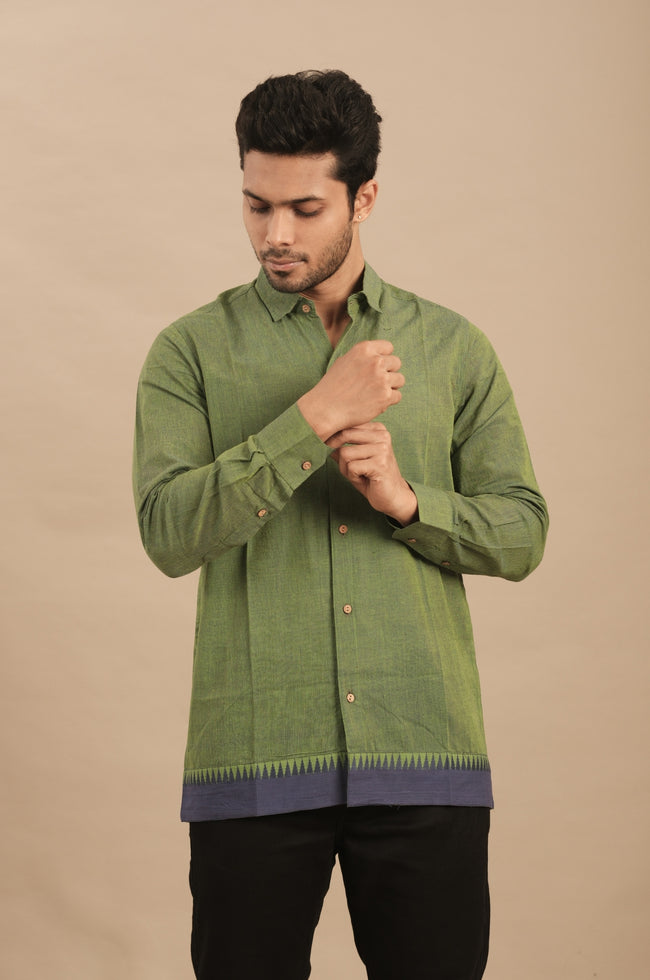 Heritage Green Silk Blend Shirt