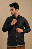 Regal Black Silk Blend Festive Shirt
