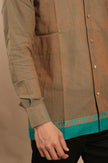 Earth Brown Silk Blend Shirt