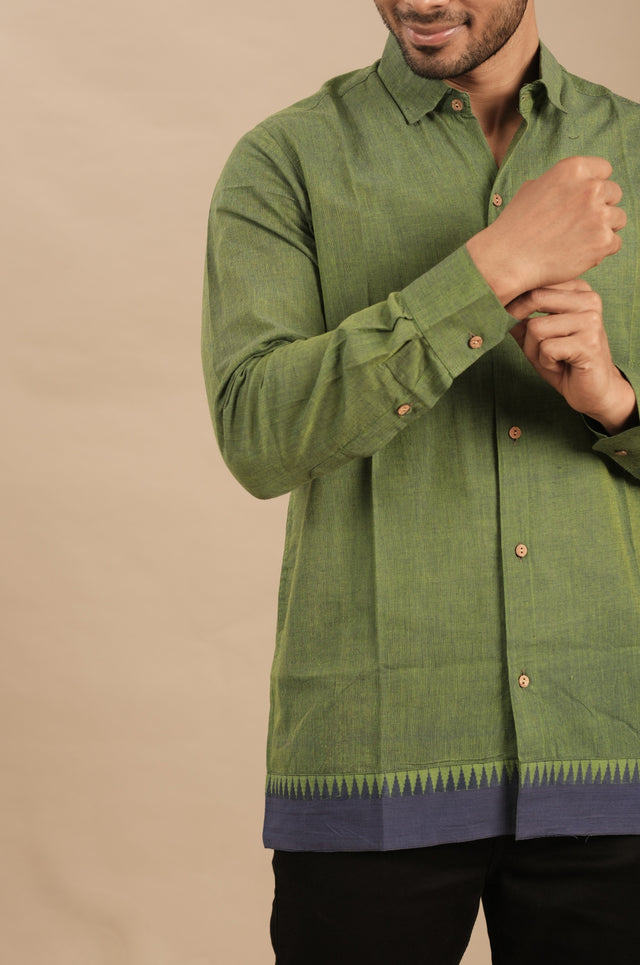 Heritage Green Silk Blend Shirt