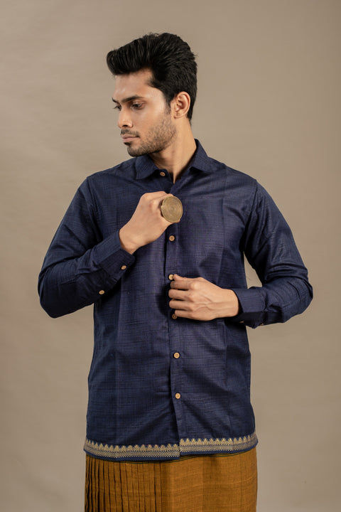 CASINO BLUE SHIRT X MAYIL VESHTI