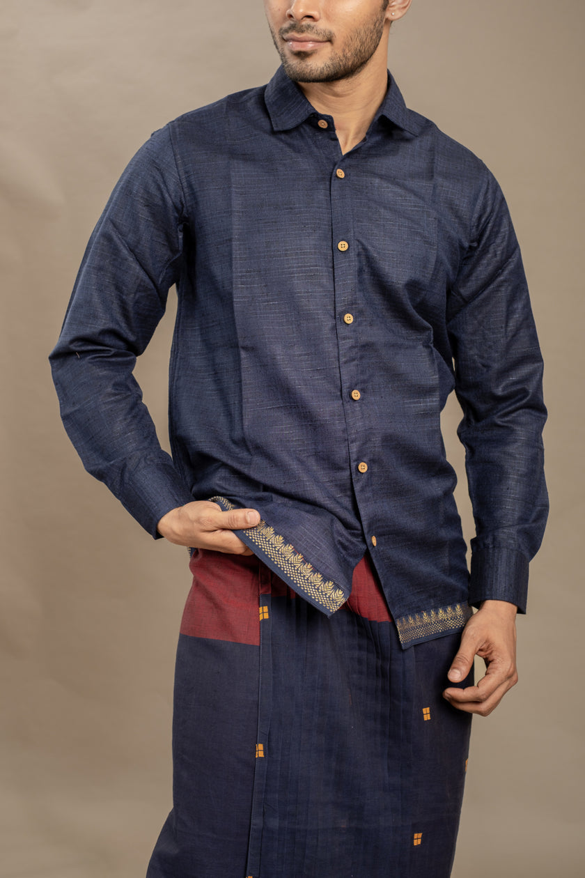 CASINO BLUE SHIRT X CITY LIGHTS 1 VESHTI