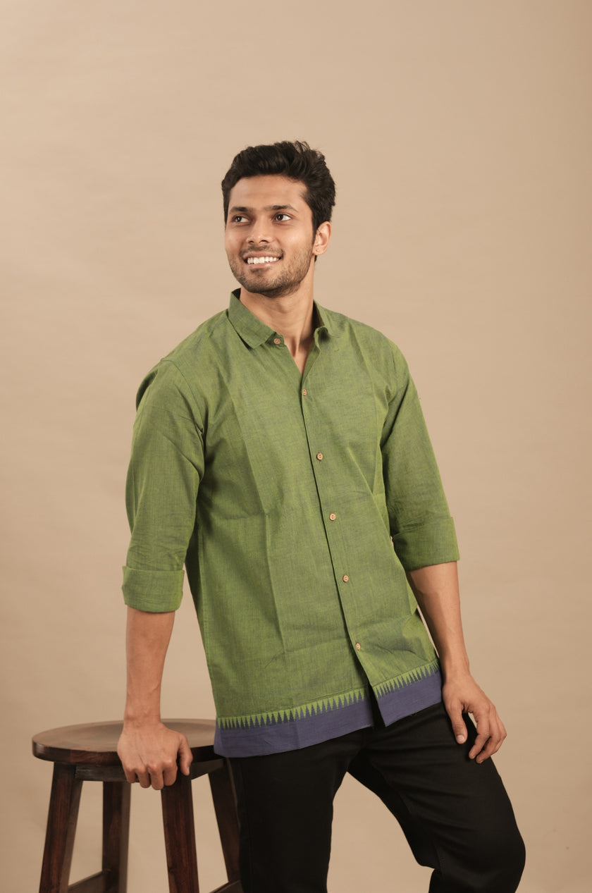 Heritage Green Silk Blend Shirt