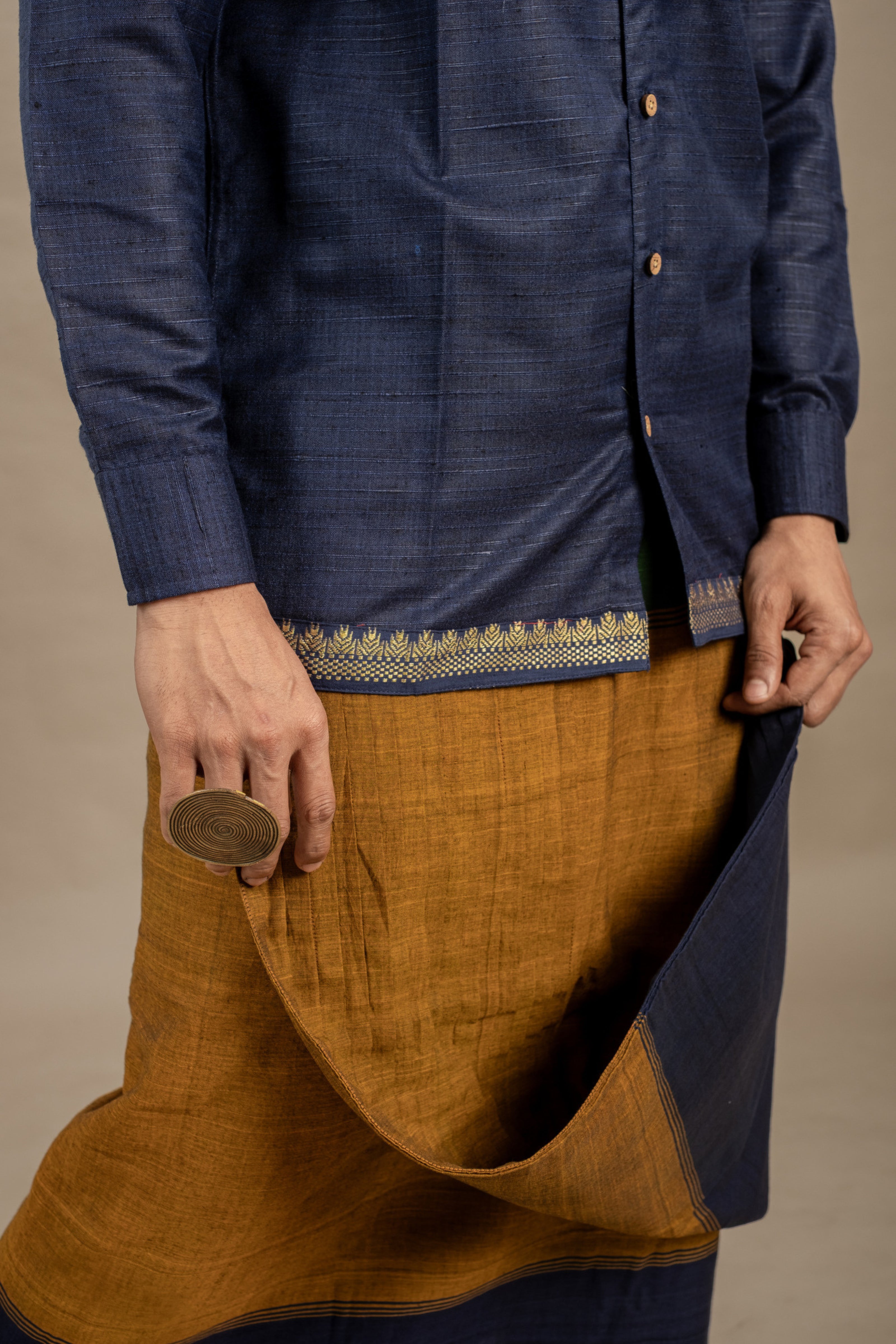 CASINO BLUE SHIRT X MAYIL VESHTI