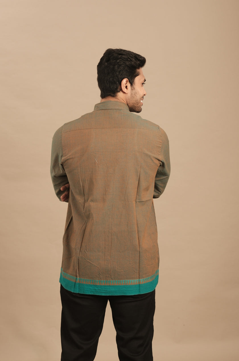 Earth Brown Silk Blend Shirt