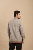 Ash Grey Silk Blend Men’s Shirt