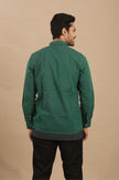 Emerald Green Silk Blend Shirt