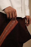 Maroon & Copper Pattu Vesti | Kattam