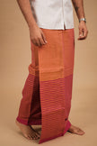 Classic Andhi Neram Veshti – Peach