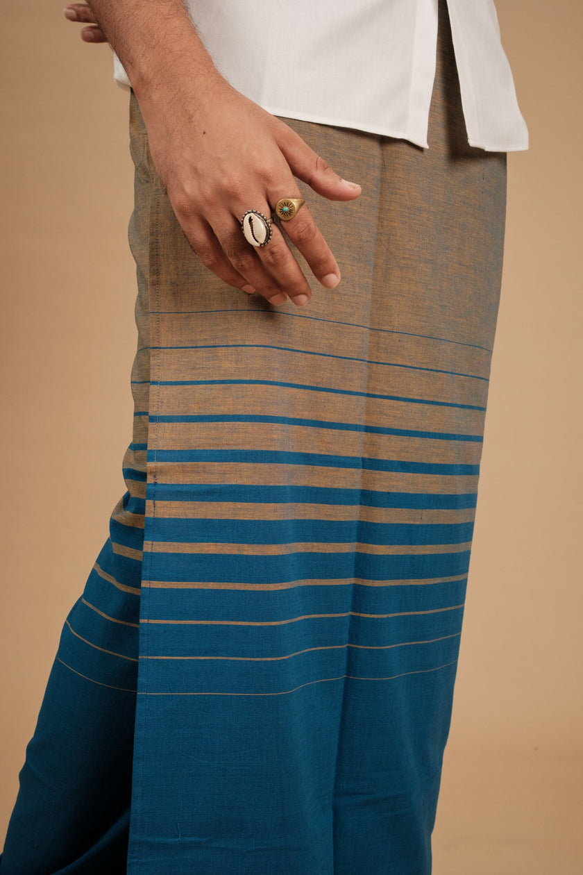 Classic Andhi Neram Veshti – Blue