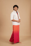 Classic Andhi Neram Veshti – Pink