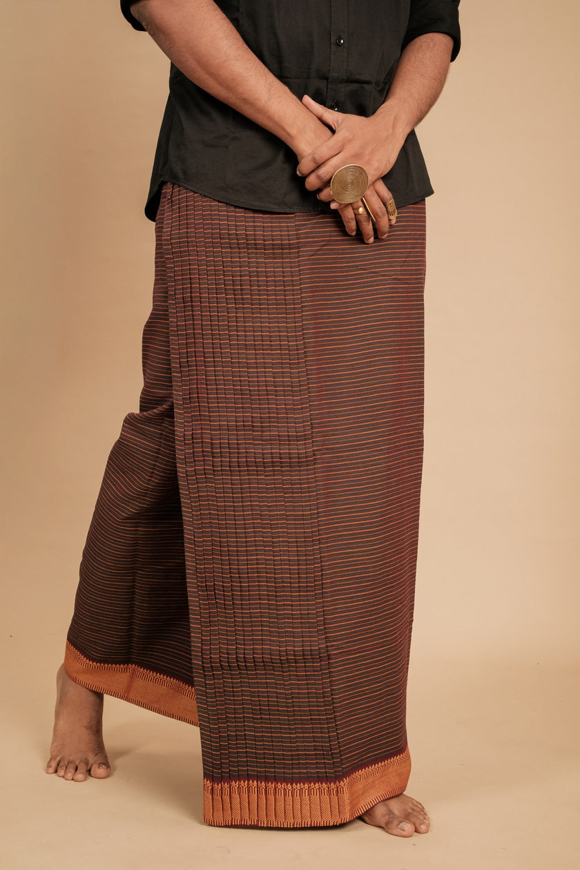 One of a Kind Veshti – Vel Brown