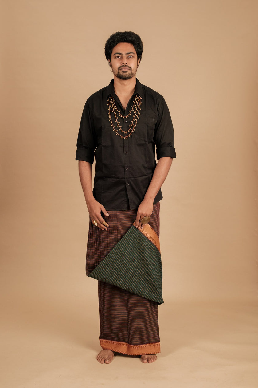 One of a Kind Veshti – Vel Brown