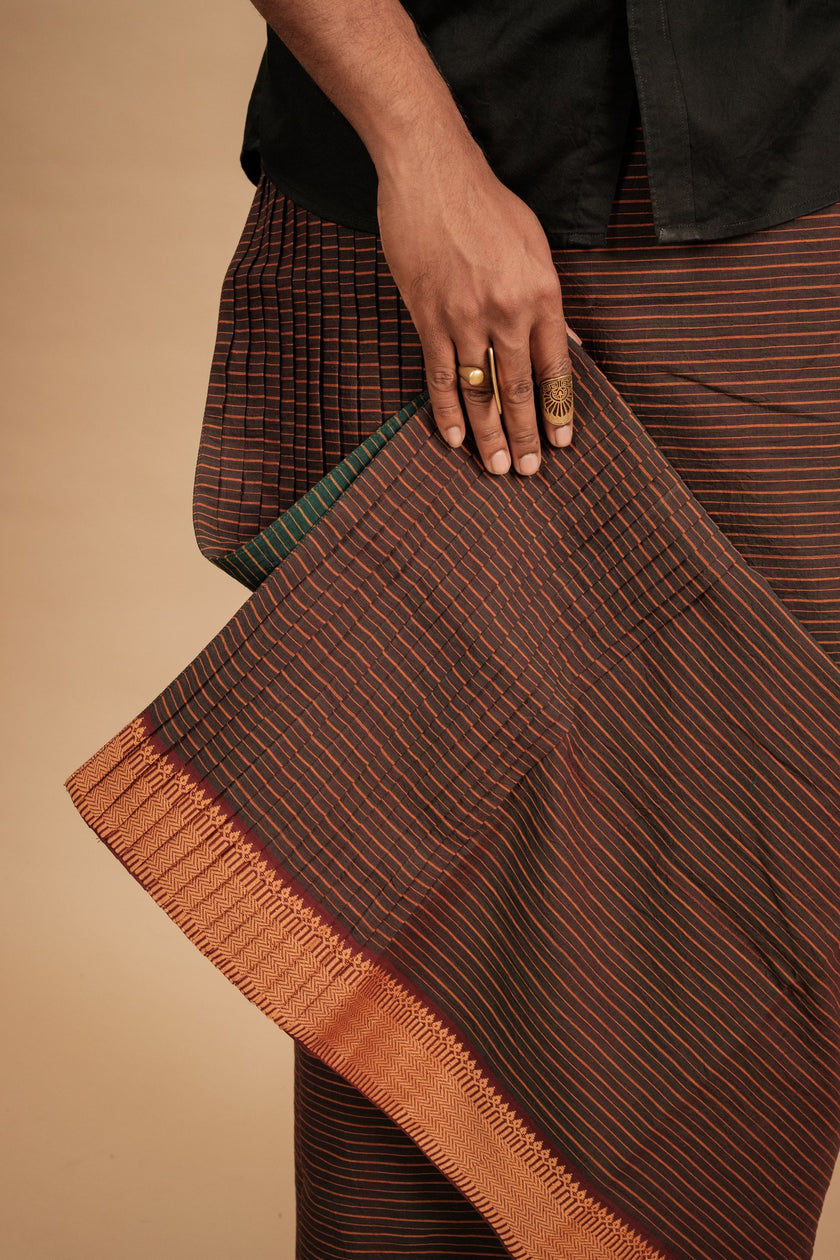 One of a Kind Veshti – Vel Brown
