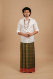 One of a Kind Veshti – Kattam Green