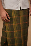 One of a Kind Veshti – Kattam Green