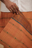 One of a Kind Veshti – Kattam Yellow