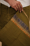 One of a Kind Veshti – Kattam Olive