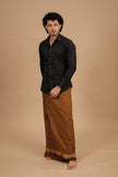 One of a Kind Veshti – Kattam Khaki