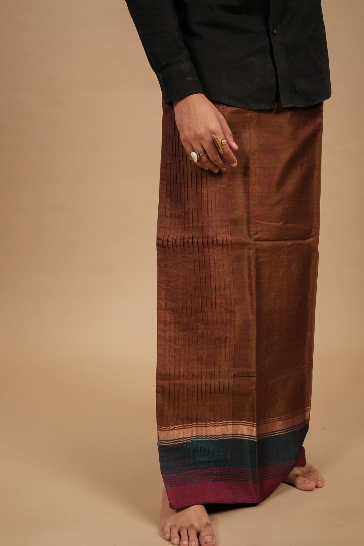 One of a Kind Veshti – Peetal