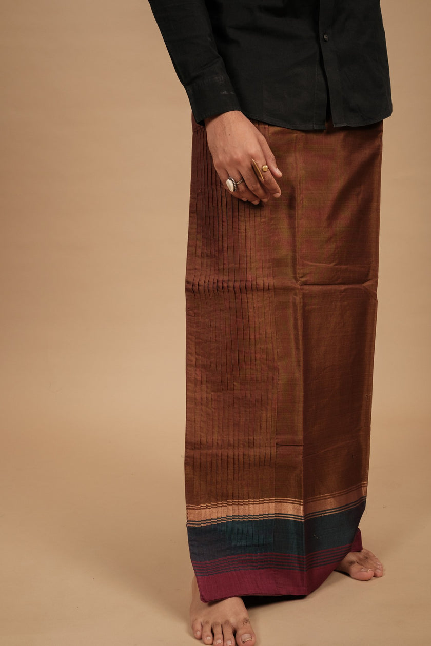 One of a Kind Veshti – Peetal