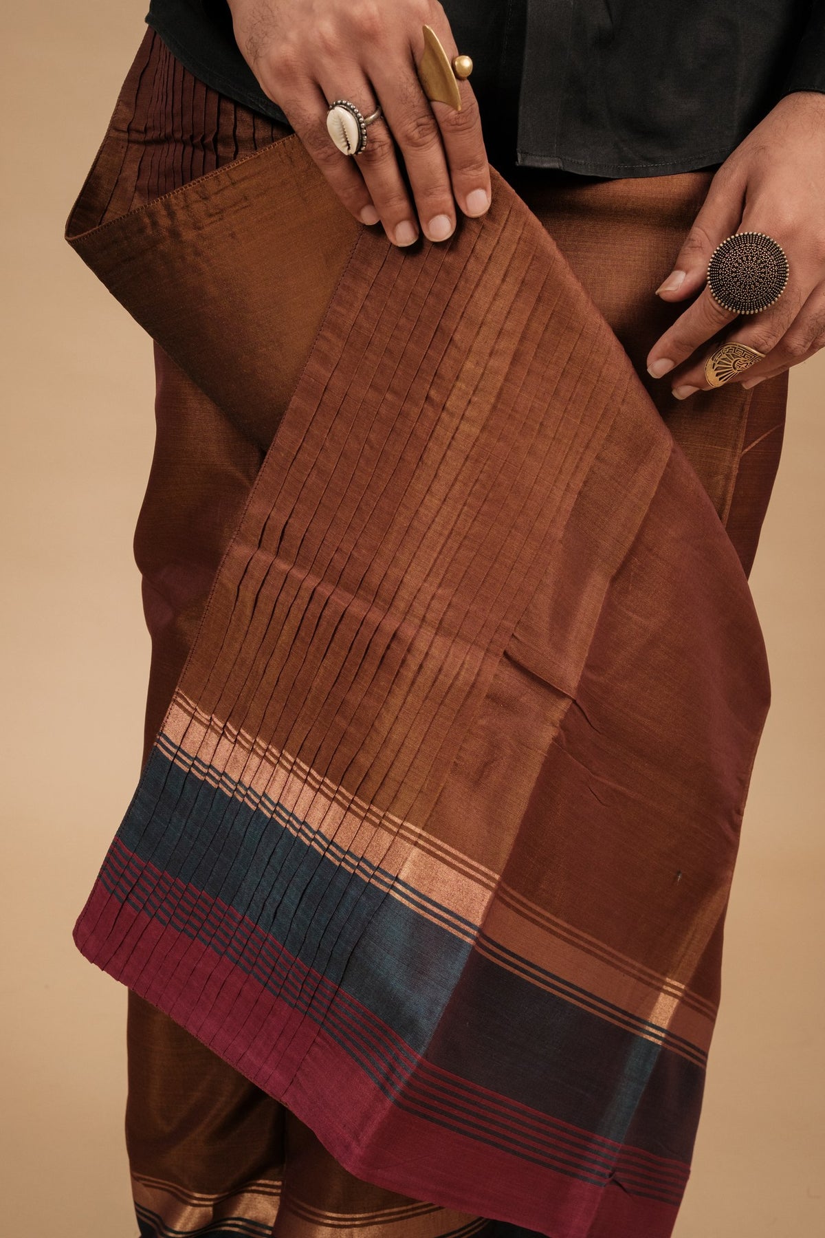 One of a Kind Veshti – Peetal