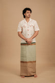 Mupbagam Veshti – Jacquard Cream