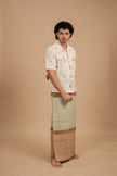Mupbagam Veshti – Jacquard Cream