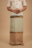 Mupbagam Veshti – Jacquard Cream