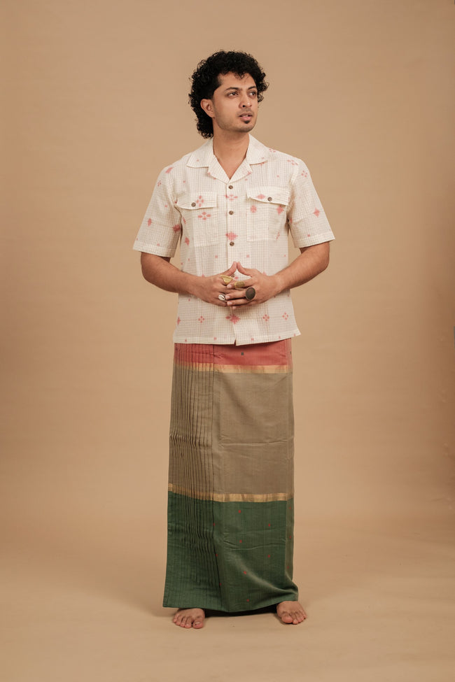 Mupbagam Veshti – Summer Peach