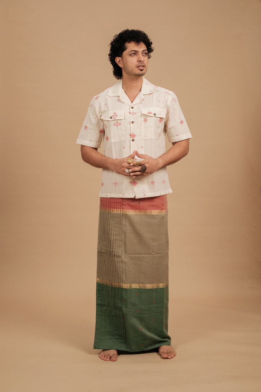 Mupbagam Veshti – Summer Peach
