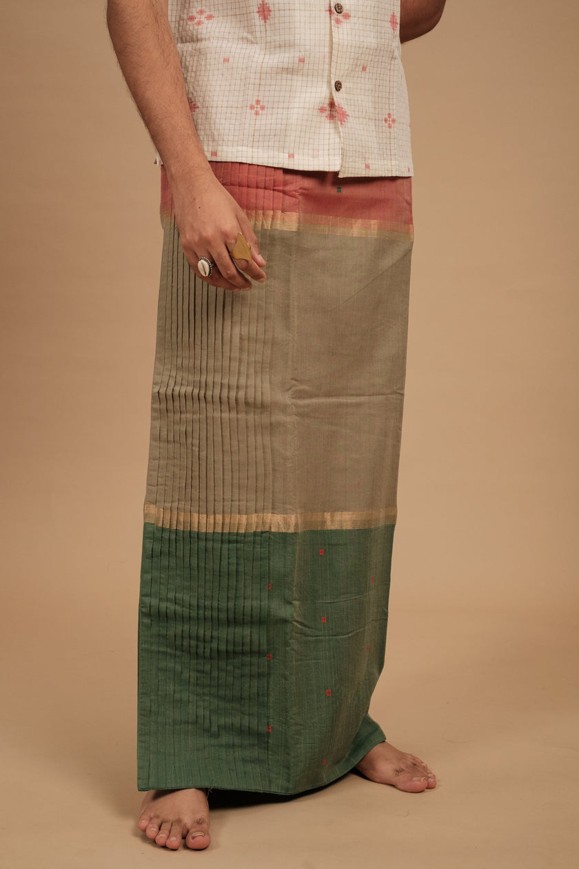 Mupbagam Veshti – Summer Peach