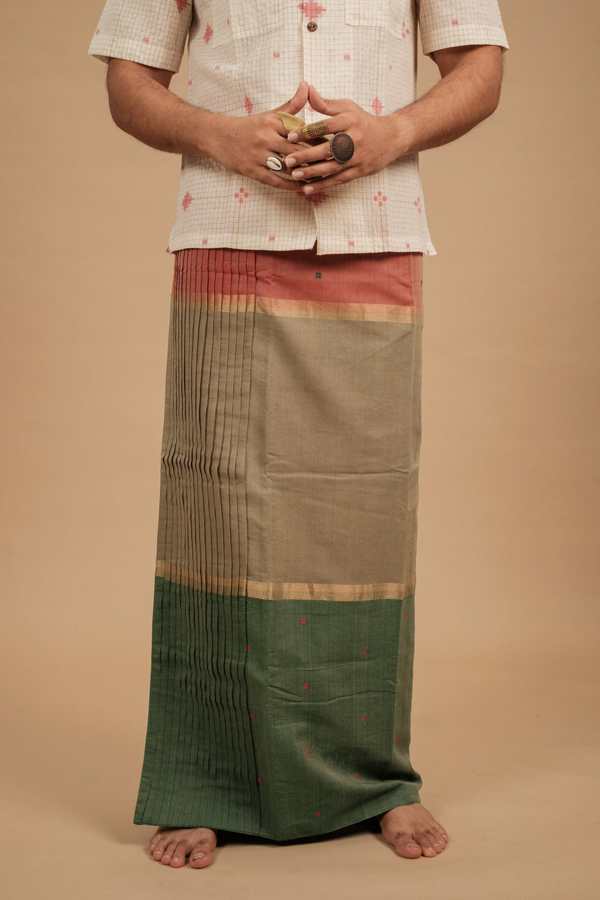 Mupbagam Veshti – Summer Peach
