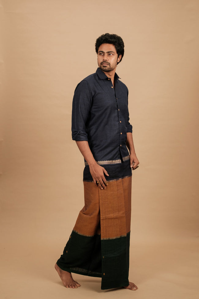 Mupbagam Veshti – Yamam Zari