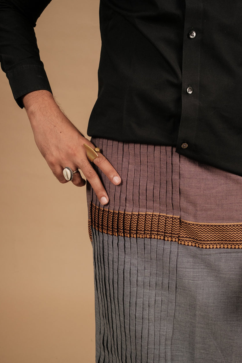 Mupbagam Veshti – Jacquard Mauve