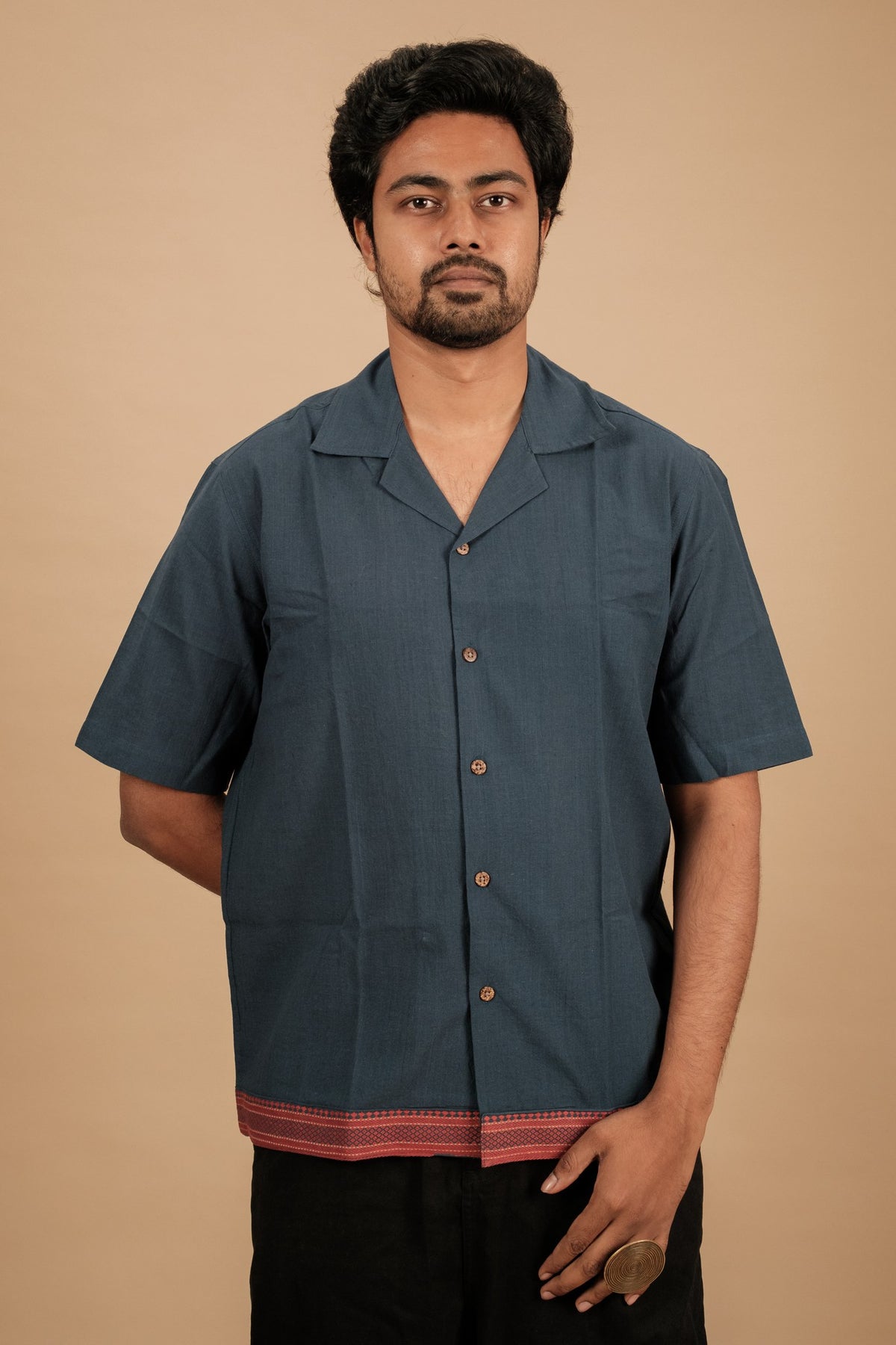 Satta Shirt – Blue Jacquard
