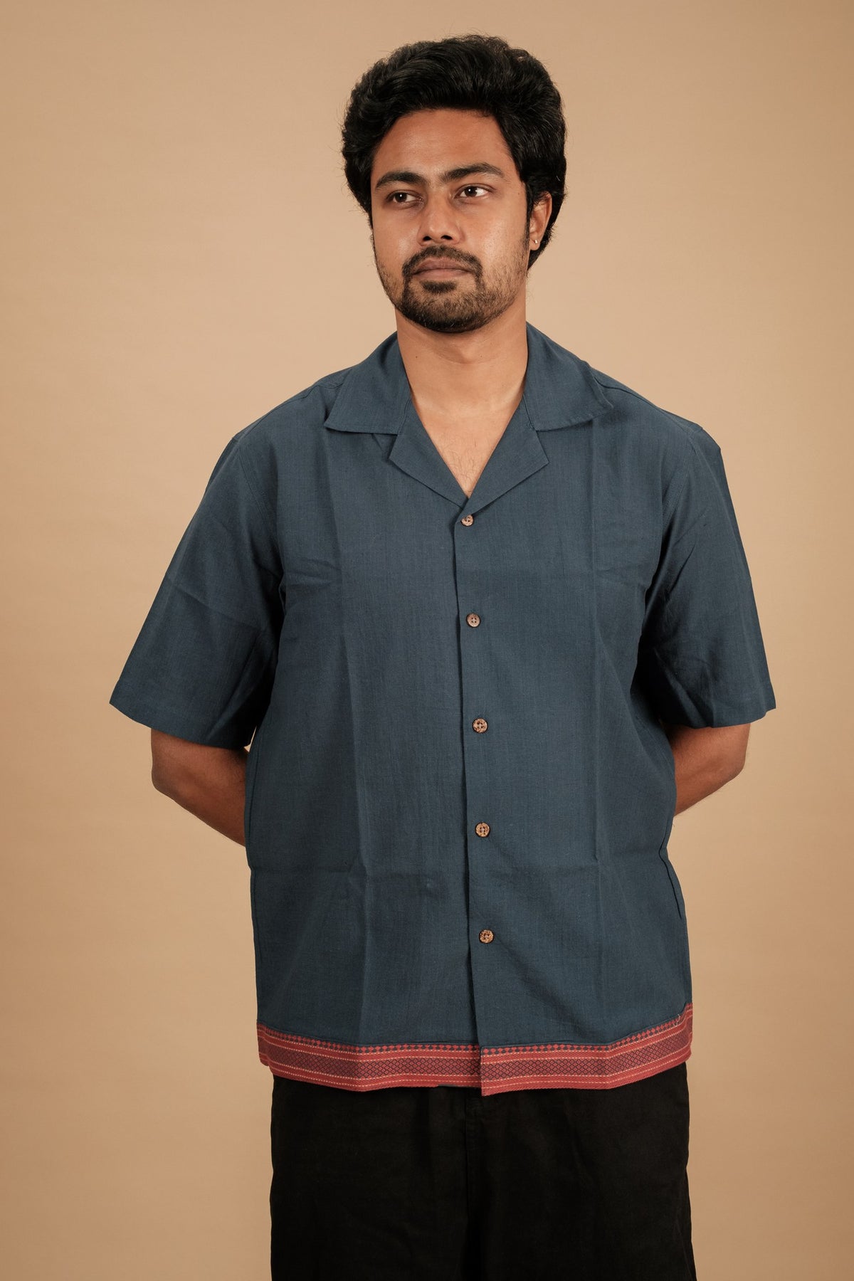 Satta Shirt – Blue Jacquard