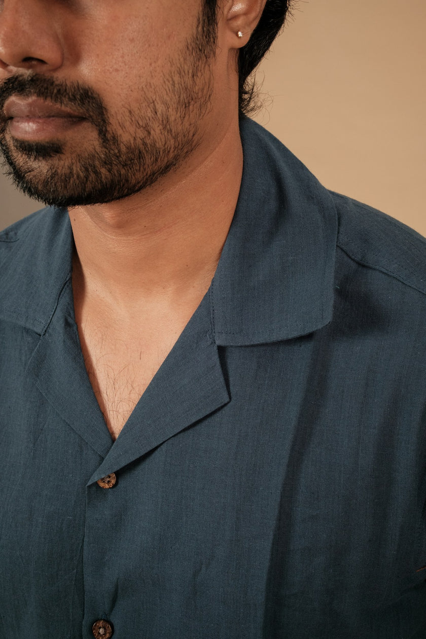 Satta Shirt – Blue Jacquard