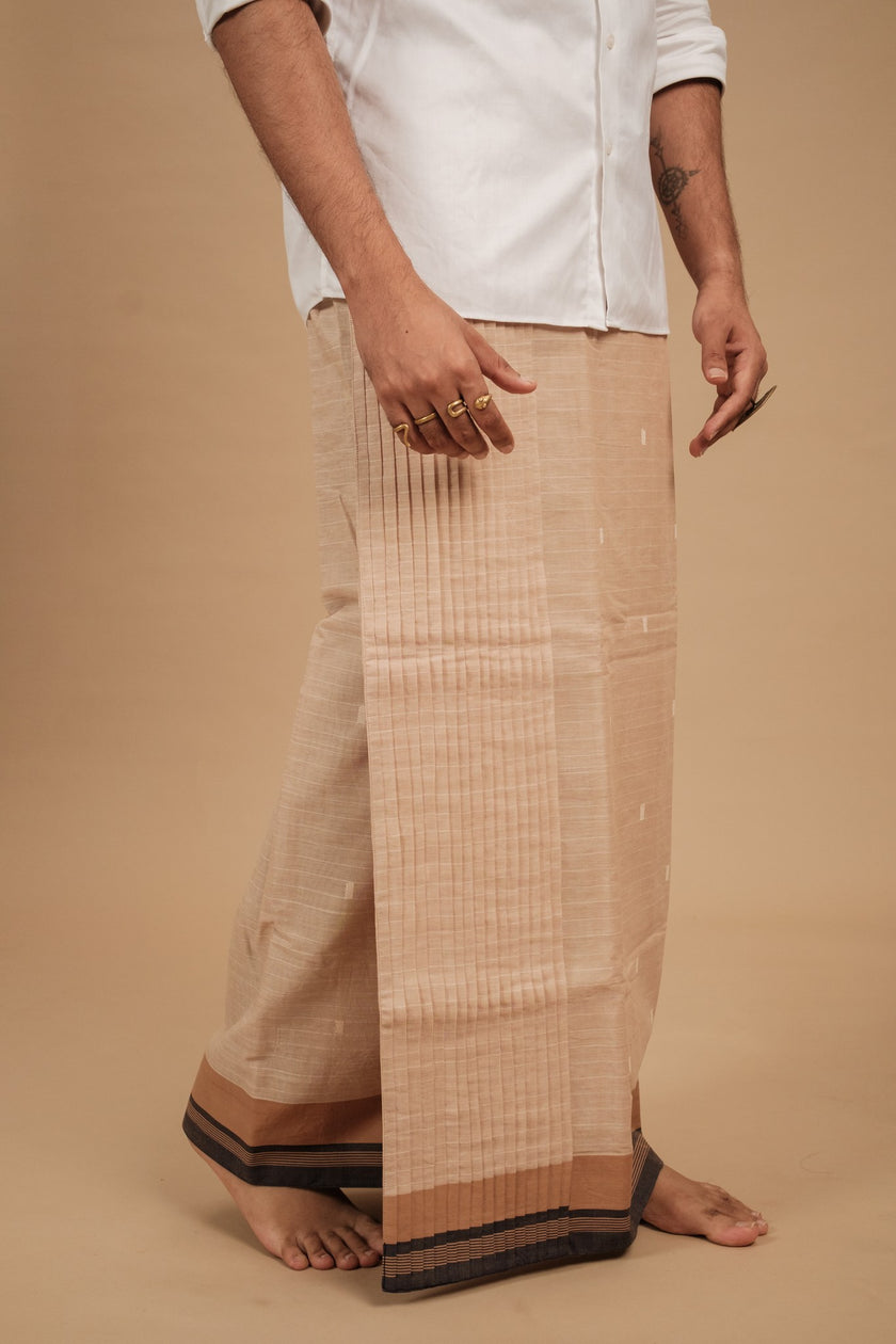 Classic Vaanam Veshti – Beige