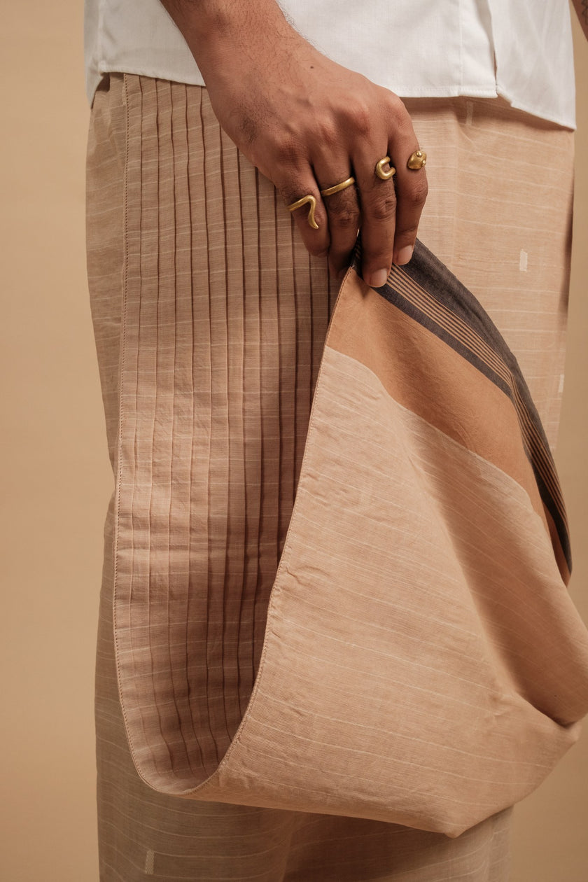 Classic Vaanam Veshti – Beige
