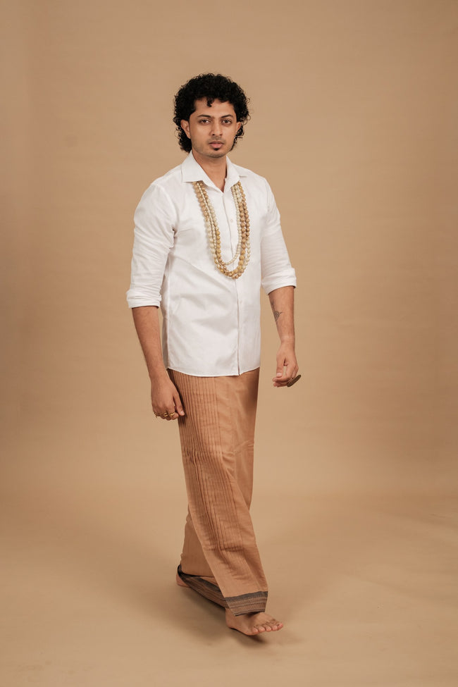 Classic Vaanam Veshti – Cream