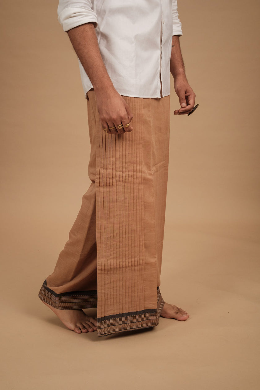 Classic Vaanam Veshti – Cream