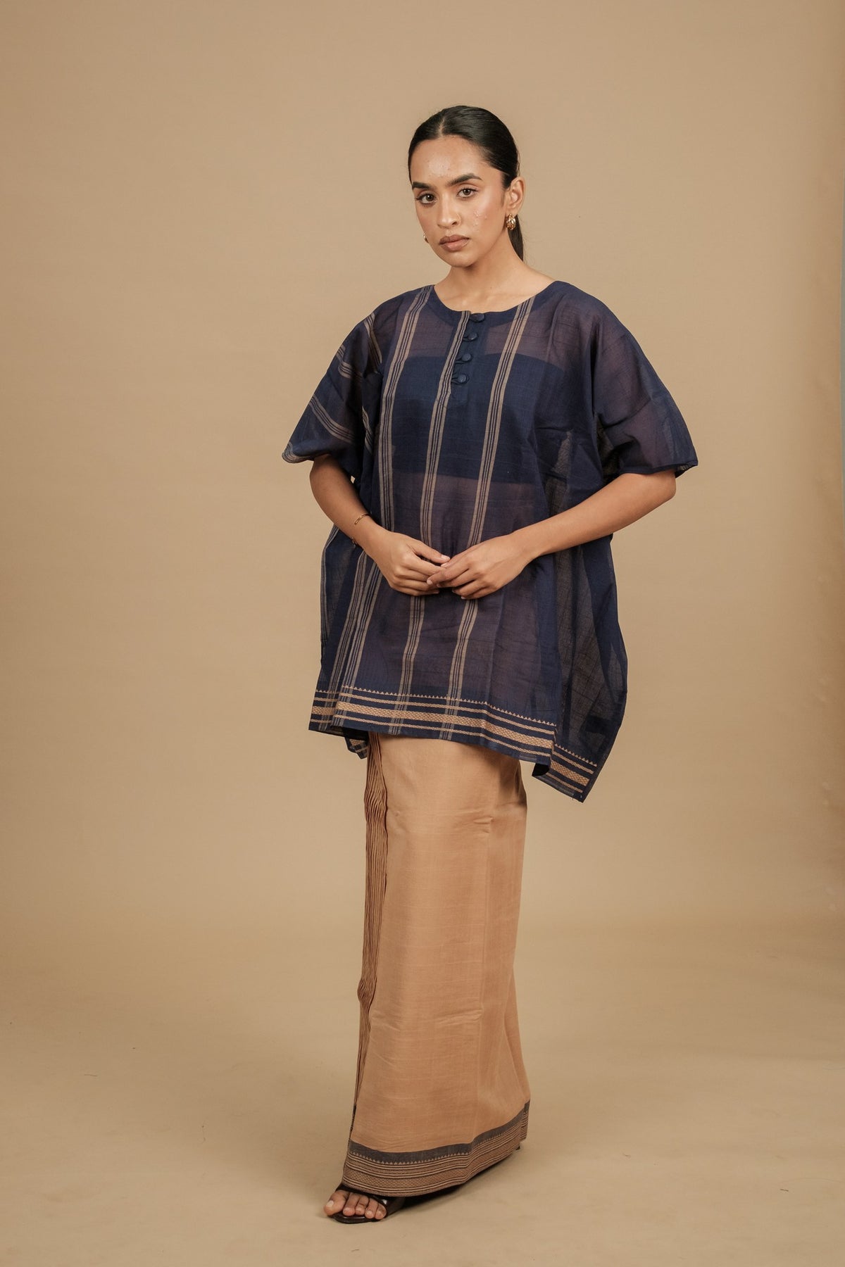 Classic Vaanam Veshti – Cream
