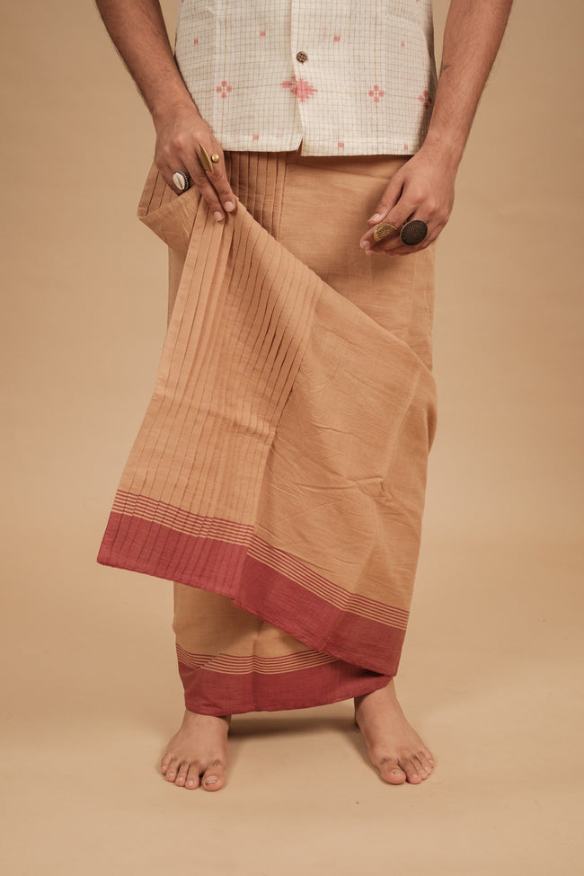 Classic Vaanam Veshti – Maroon