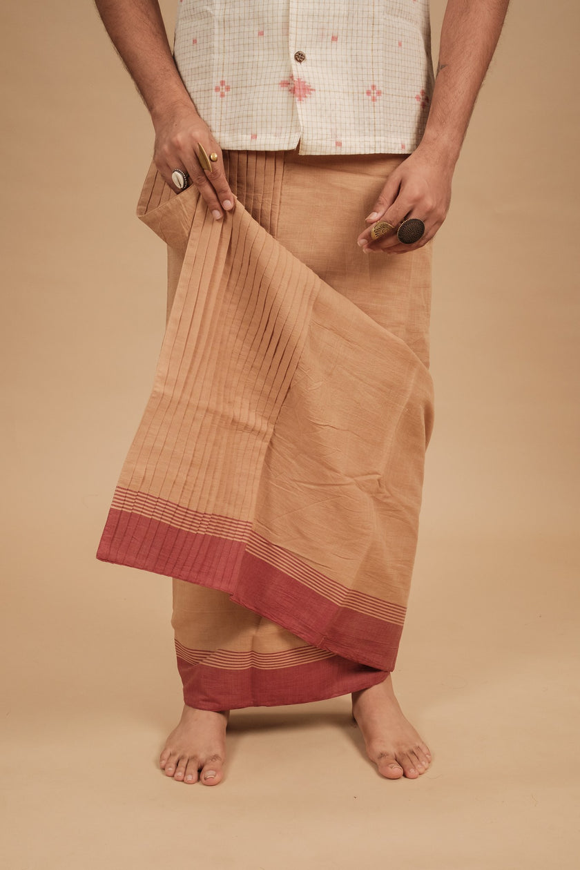 Classic Vaanam Veshti – Maroon