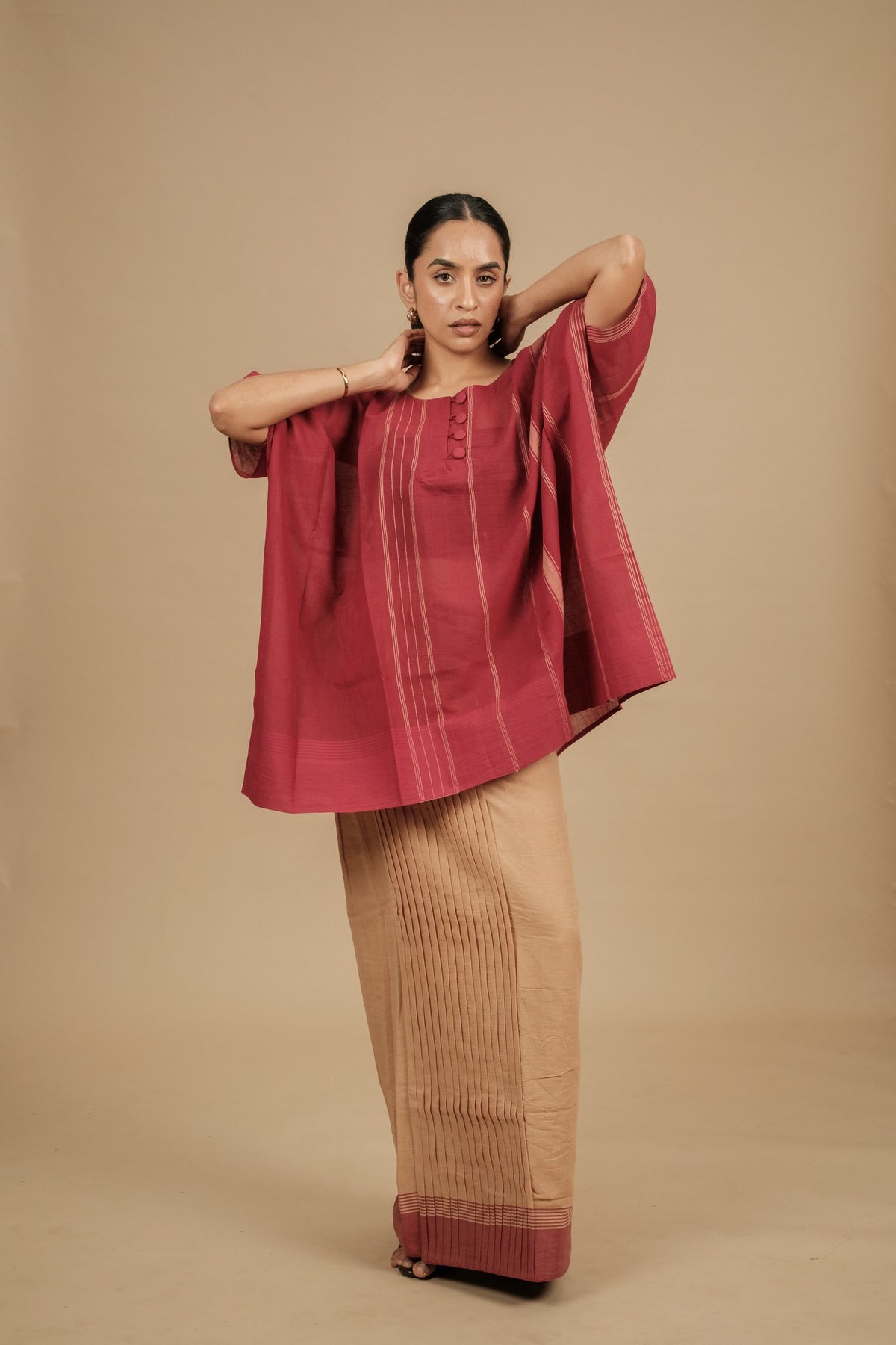 Classic Vaanam Veshti – Maroon