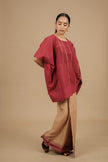 Classic Vaanam Veshti – Maroon