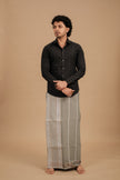 Classic Vaanam Veshti – Dark Grey 1