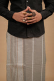 Classic Vaanam Veshti – Dark Grey 1
