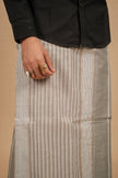 Classic Vaanam Veshti – Dark Grey 2
